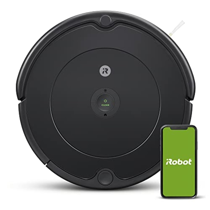 iRobot Roomba 694 Robotstofzuiger-Wi-Fi-connectiviteit, gepersonaliseerde schoonmaakaanbevelingen, werkt met Alexa, goed voor dierenharen, tapijten, harde vloeren, zelfopladend, Roomba 694