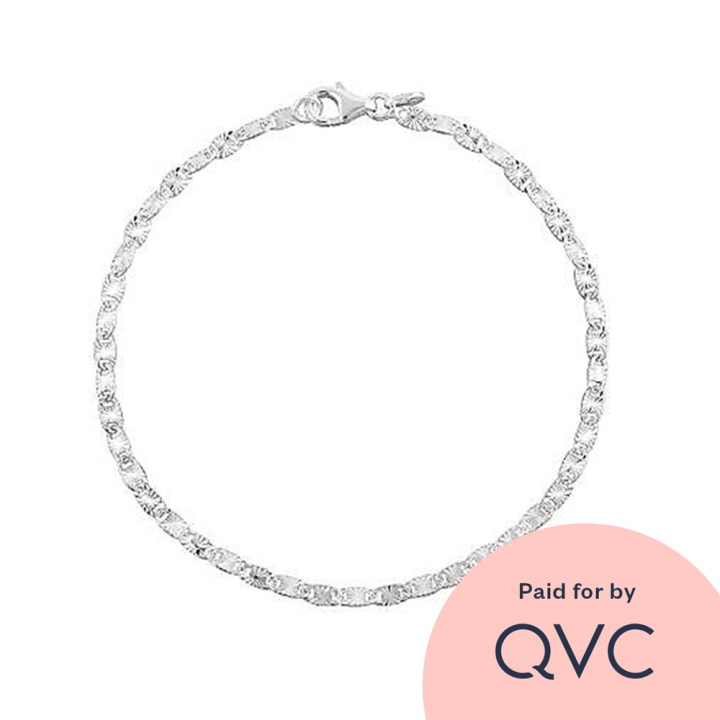 Image of a silver QVC anklet
