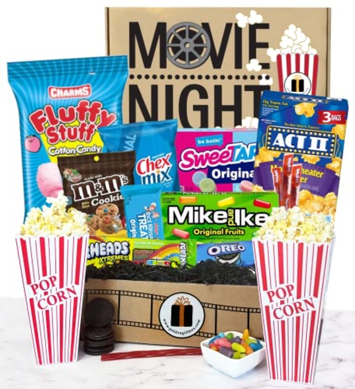 Movie Night! Redbox Movie Gift Basket with Candy and Popcorn - Walmart.com