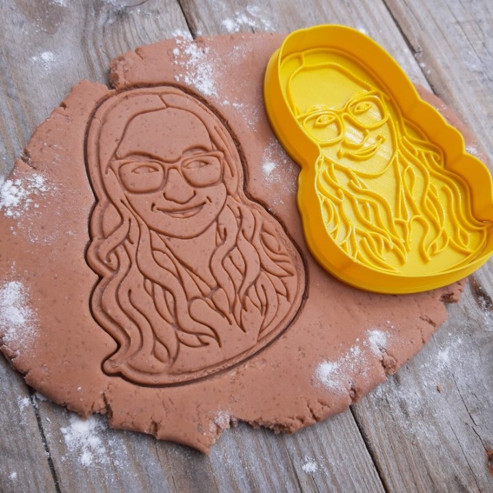 custom cookie cutter, custom portrait cookie cutter, photo cookie cutter, custom face cookie cutter, personalized cookie cutter, portrait