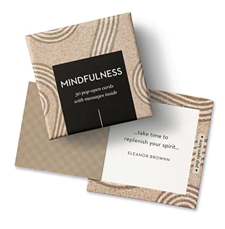 Compendium ThoughtFulls Pop-Open Cards Mindfulness | 30 Pop-Open Cards, Each with a Different Inspiring Message Inside