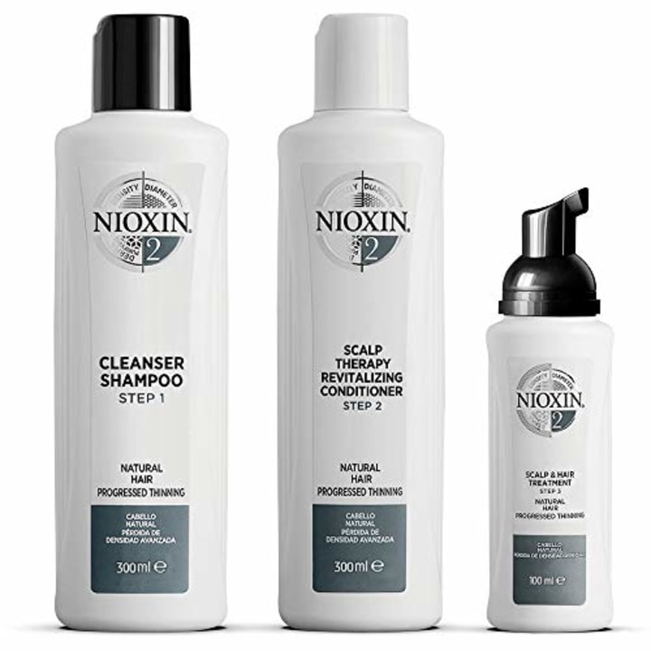 Nioxin System Kit 2, Natural Hair with Light Thinning, Full Size (3 Month Supply)