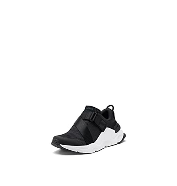Sorel Women&#039;s Kinetic RNEGD Strap Shoes - Black, White - Size 7.5