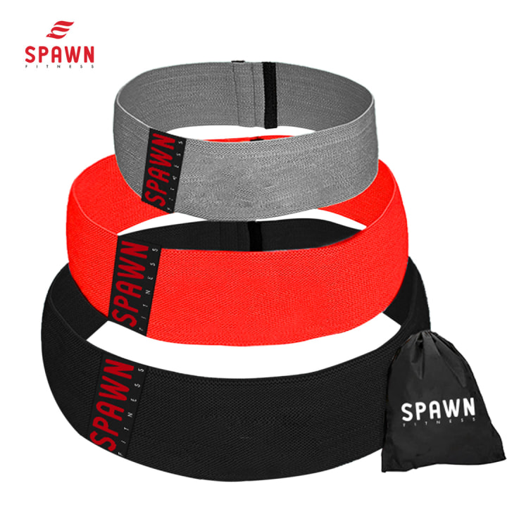 Spawn Fitness Fabric Resistance Exercise Bands for Workout with