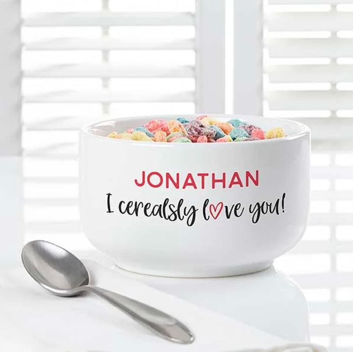 I Cerealsly Love You Personalized Romantic Cereal Bowl