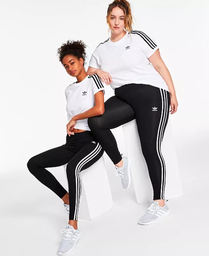 Adidas Girls Originals 3-STRIPES LEGGINGS Black | eBay