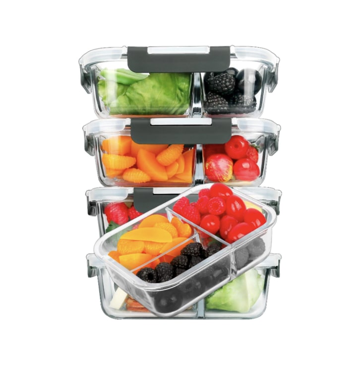 M Mcirco Glass Meal Prep Containers