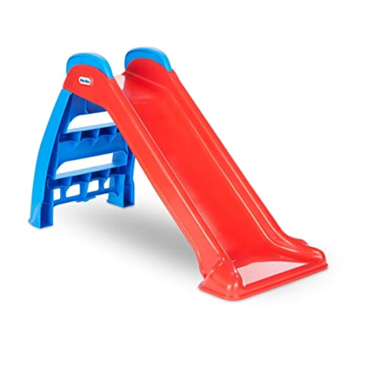 Little Tikes First Slide Toddler Slide, Easy Set Up Playset for Indoor Outdoor Backyard, Easy to Store, Safe Toy for Toddler, Slip And Slide For Kids (Red/Blue), 39.00&#039;&#039;L x 18.00&#039;&#039;W x 23.00&#039;&#039;H