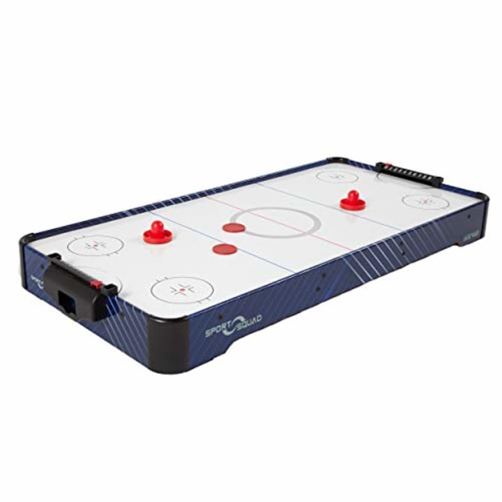 Sport Squad HX40 40 inch Table Top Air Hockey Table for Kids and Adults - Electric Motor Fan - Includes 2 Pushers and 2 Air Hockey Pucks - Great for Playing on the Floor, Tabletop, or Dorm Room