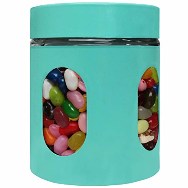 Blue Donuts Steel Storage Canister 21 Ounce