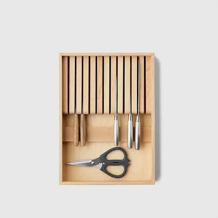 The Container Store Marie Kondo Narrow In-Drawer Knife Organizer