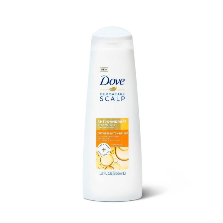 Dove DermaCare Scalp Anti Dandruff Shampoo Dryness and Itch Relief for Dry and Itchy Scalp Dry Scalp Treatment with Pyrithione Zinc 12 oz