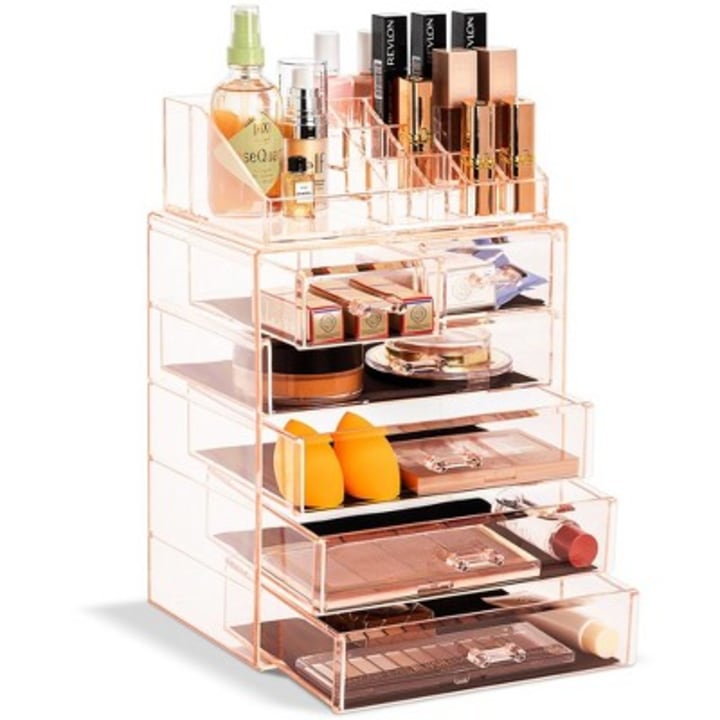 Sorbus Cosmetic Makeup and Jewelry Storage Case Display