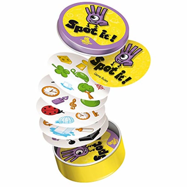 Spot It! Classic Card Game | Game for Kids | Age 6+ | 2 to 8 Players | Average Playtime 15 Minutes | Purple and Yellow Packaging | Made by Zygomatic