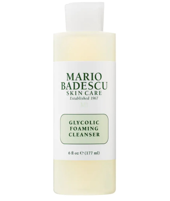 glowing skin Mario Badescu Glycolic Foaming Cleanser