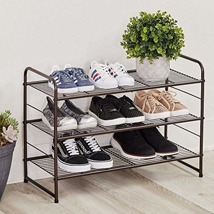 Stackable and Expandable Shoe Rack