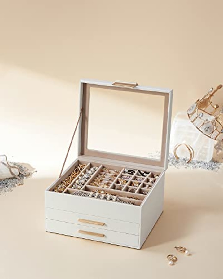 Jewelry Box with Glass Lid