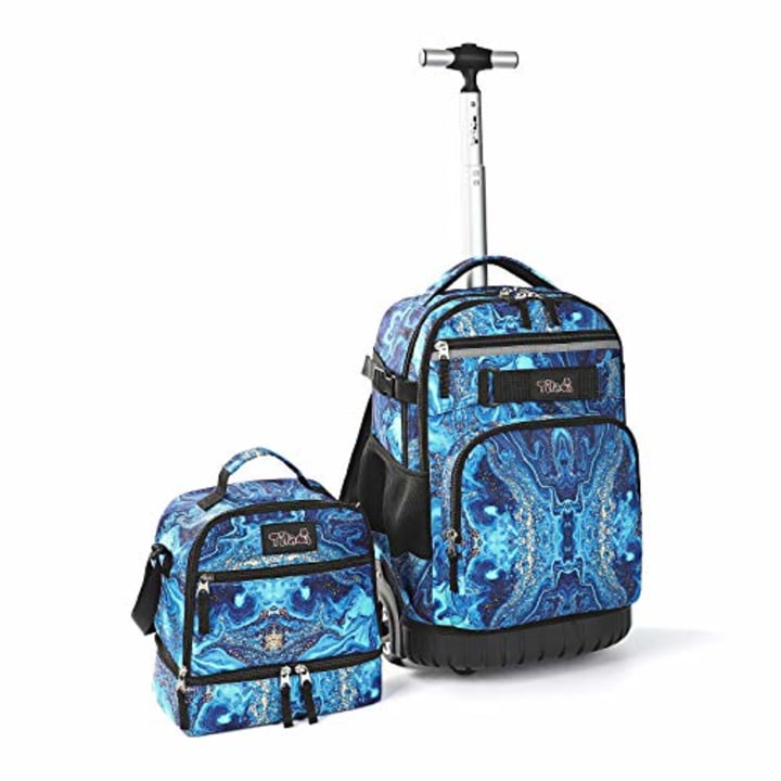 Tilami Rolling Backpack 19 inch with Lunch Bag