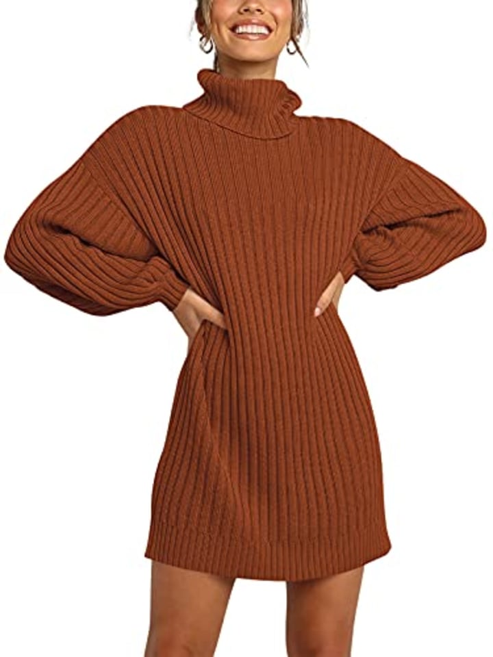 Oversized Chunky Knit Sweater Dress