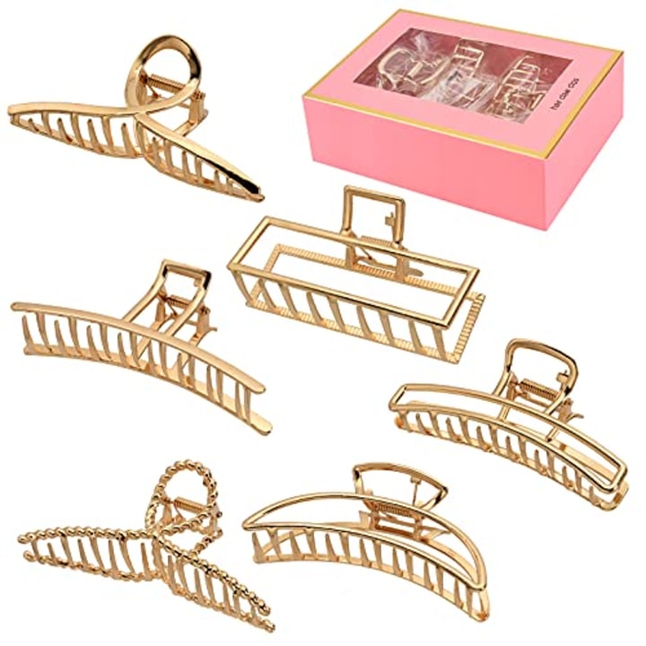6-Pack Large Metal Hair Claw Clips