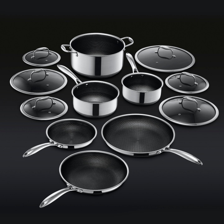 HexClad Hybrid Perfect Pots & Pans 12-Piece Set