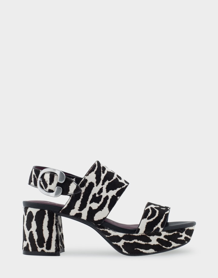 Women's Platform Sandal in Zebra Print