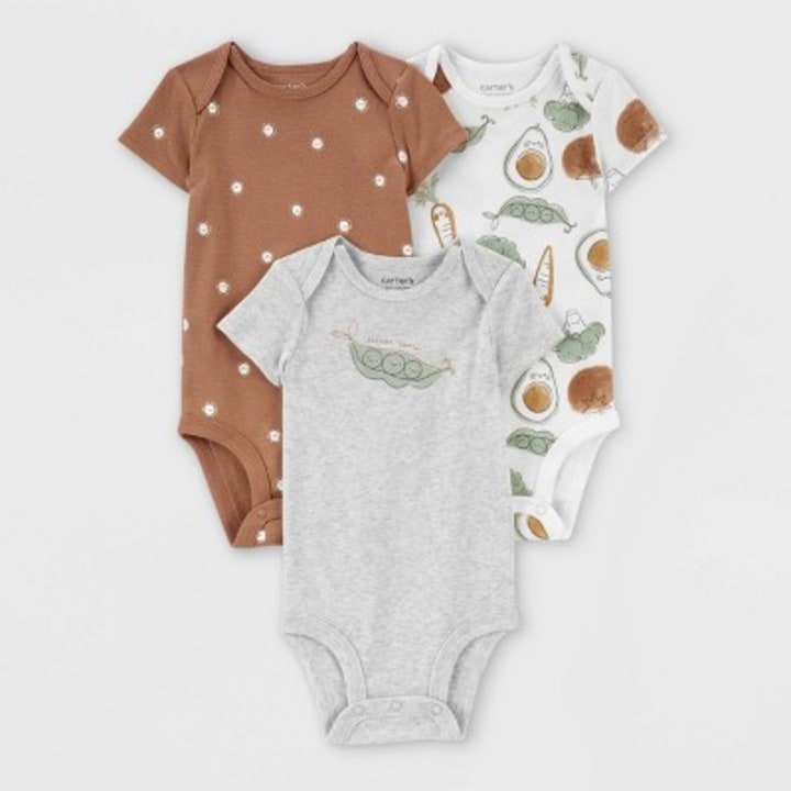 Baby Veggies Bodysuits (Set of 3)