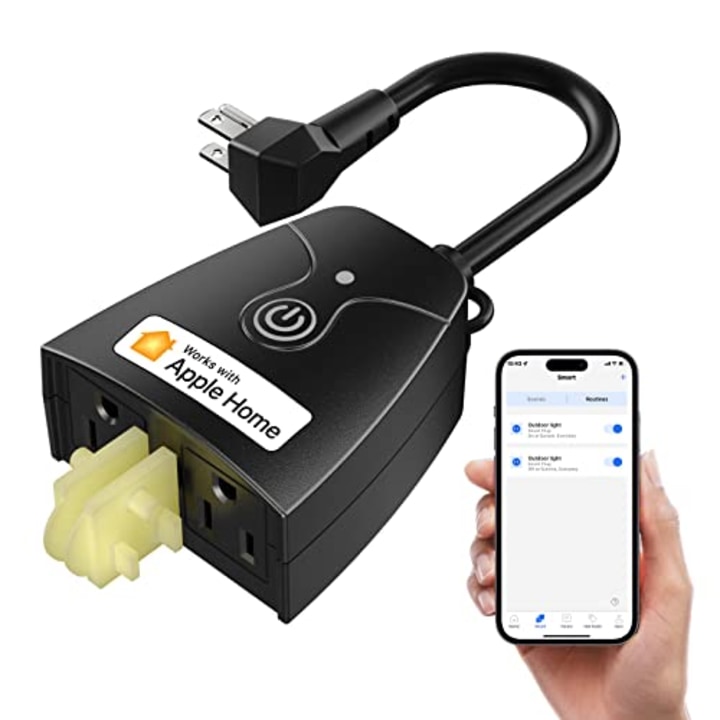 meross Outdoor Smart Plug, WiFi Outdoor Outlet Work with Apple HomeKit, Amazon Alexa
