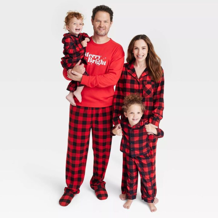 Buffalo Check Flannel Matching Family Pajama Set