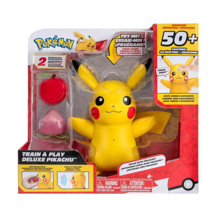 Pikachu Train and Play Deluxe Interactive Action Figure