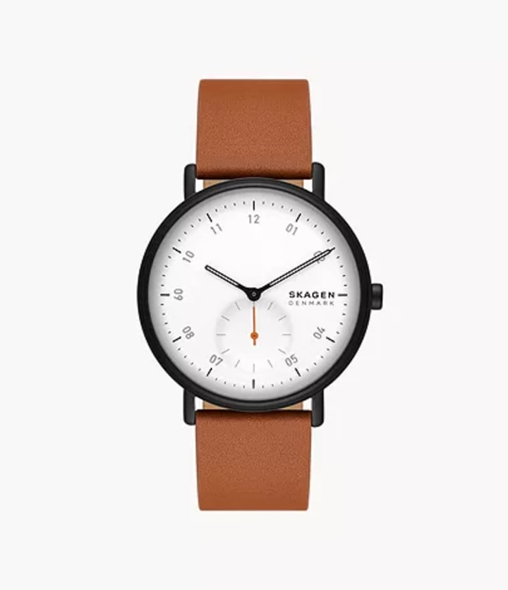 Kuppel Two-Hand Sub-Second Brown Leather Watch