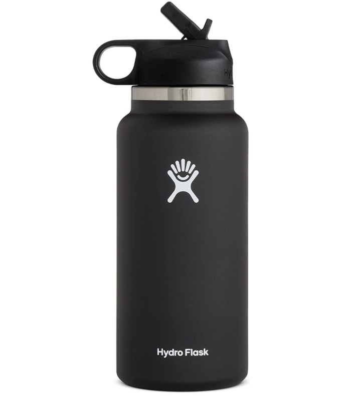 Hydro Flask Wide Mouth Water Bottle with Straw Lid