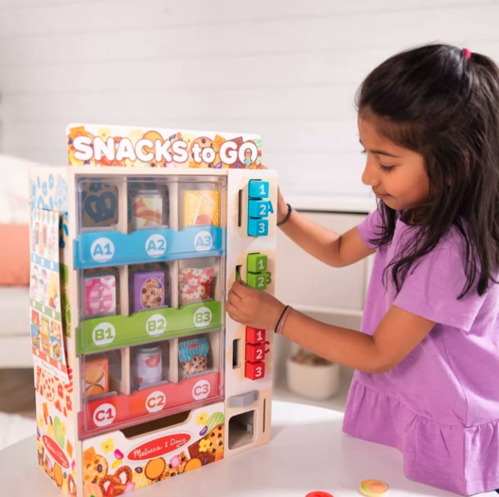 Sort, Stock, Select Wooden Vending Machine Play Set