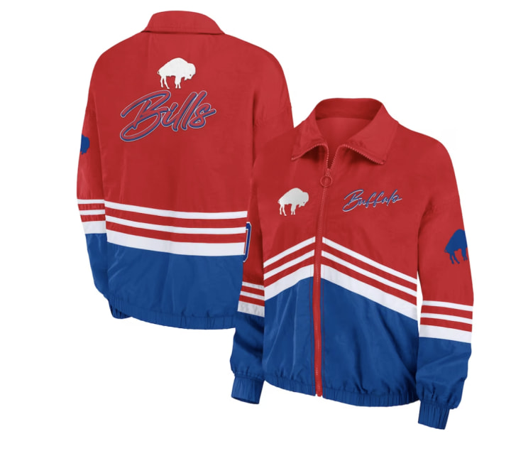 Women's Buffalo Bills Throwback Windbreaker Full-Zip Jacket 