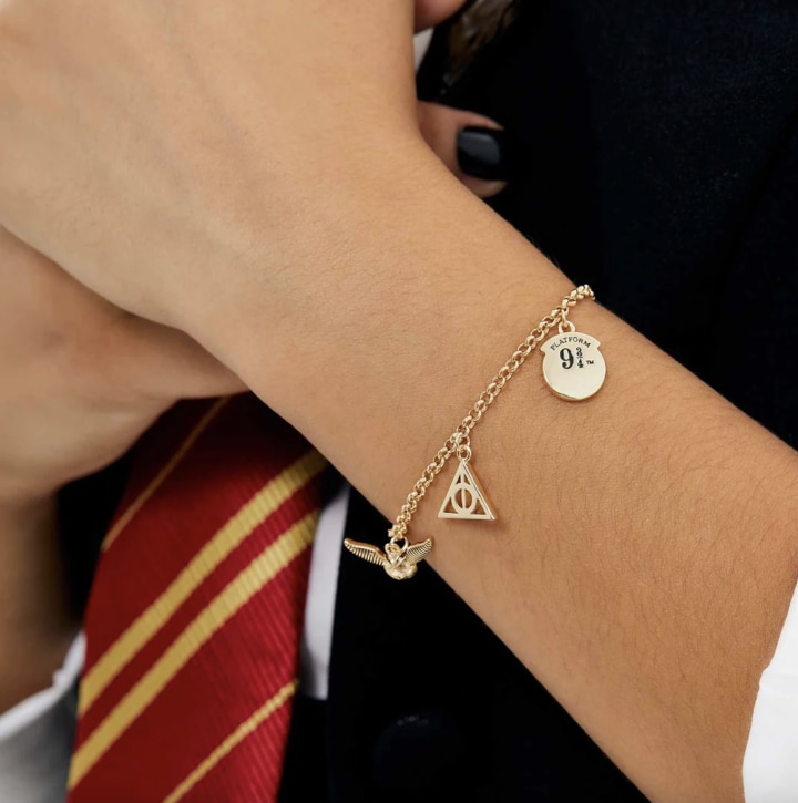 Harry Potter Gold Plated Charm Bracelet