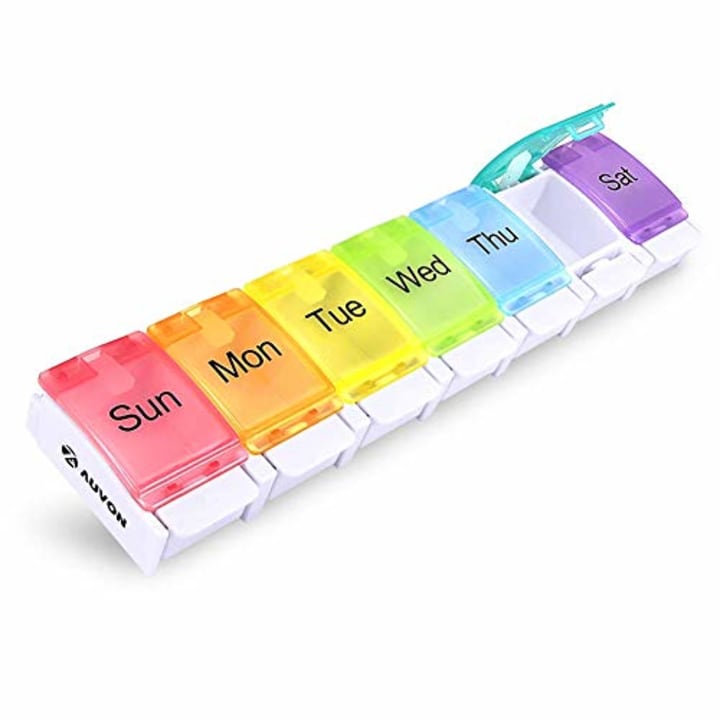 7 Day Medication Organizer System with Multi-Alarm