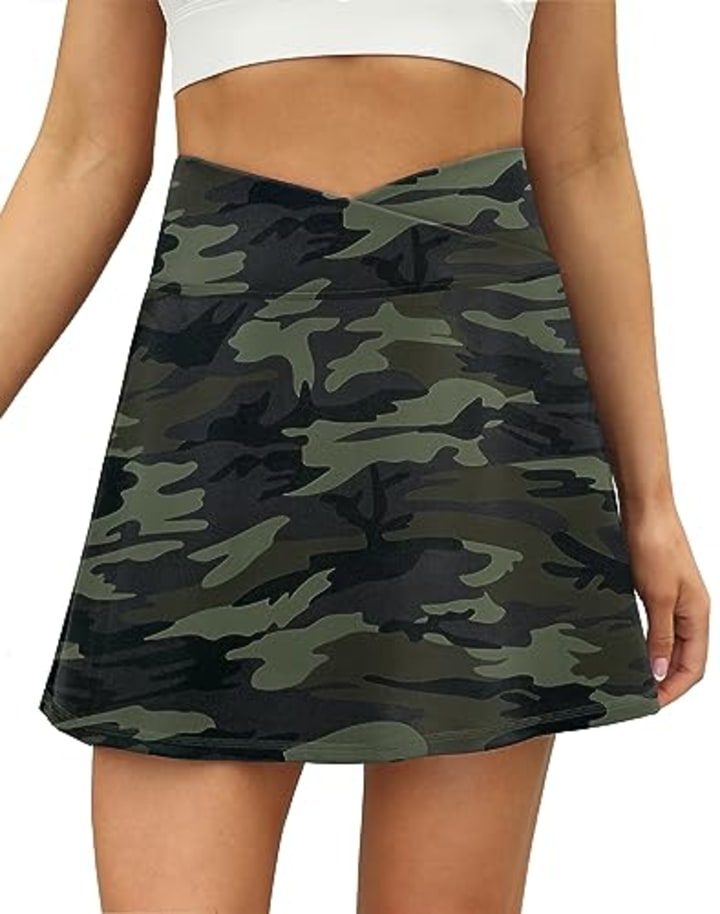 LouKeith High Waisted Athletic Workout Golf Skorts 