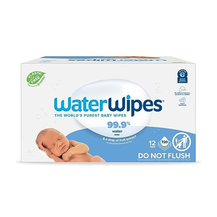 WaterWipes Plastic-Free Original Baby Wipes (Pack of 12)