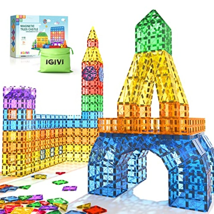 IGIVI 118-piece Magnetic Tiles Set