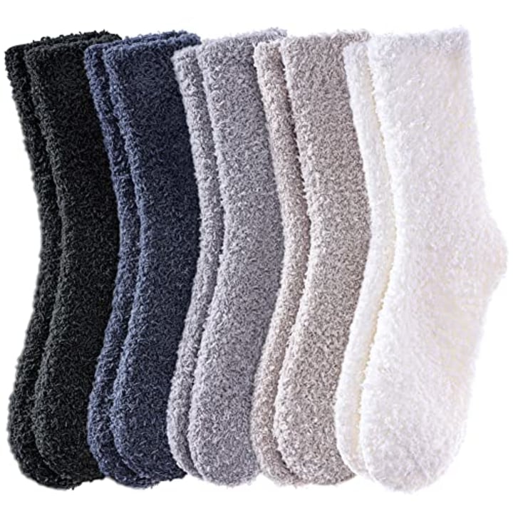 Womens Fuzzy Slipper Socks Animal Soft Warm Cute Microfiber Cozy Fluffy Winter
