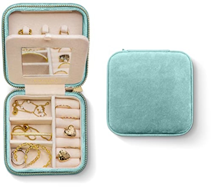 Benevolence LA Plush Velvet Travel Jewelry Storage Box 