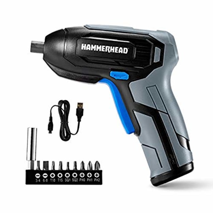 Hammerhead Rechargeable 4V Cordless Screwdriver with 9pcs Bit