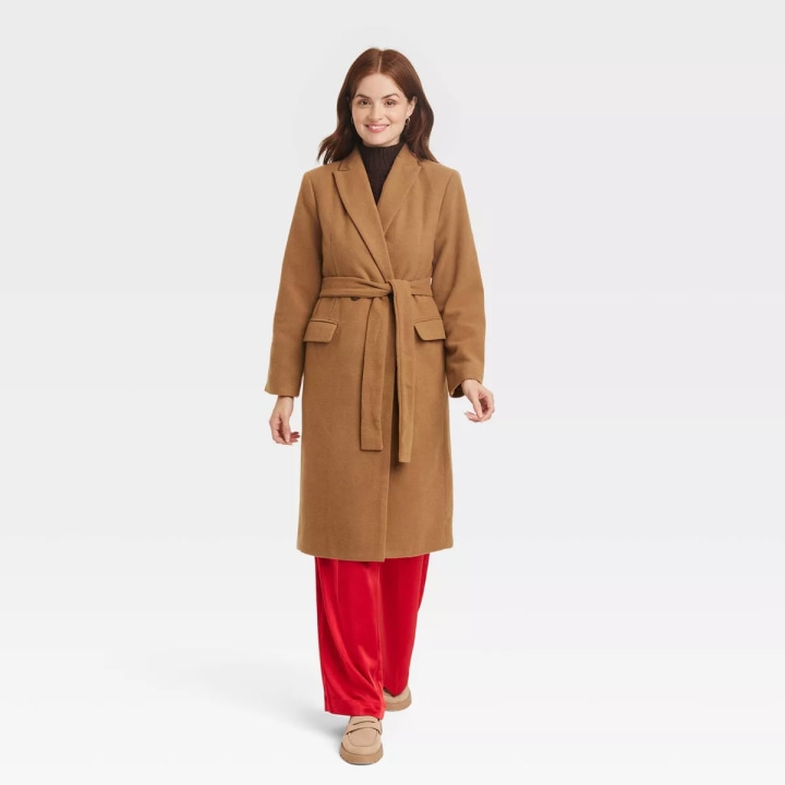 A New Day Women's Essential Wool Overcoat Jacket