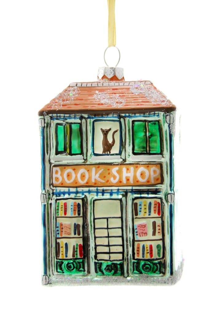 Book Shop Glass Ornament