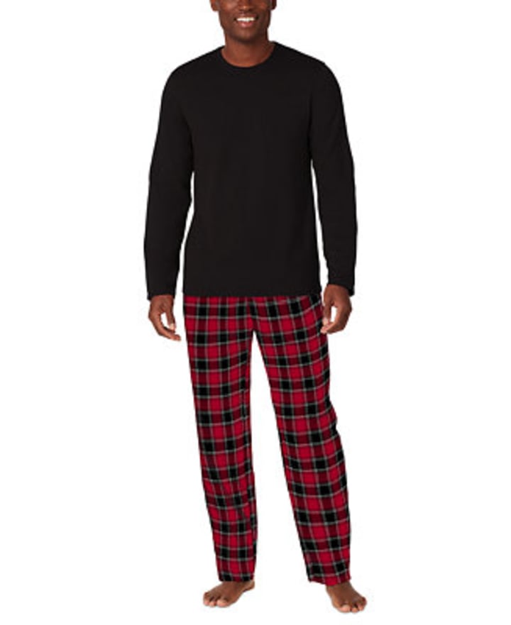 Cuddl Duds Men's Cozy Lodge Pajama Set