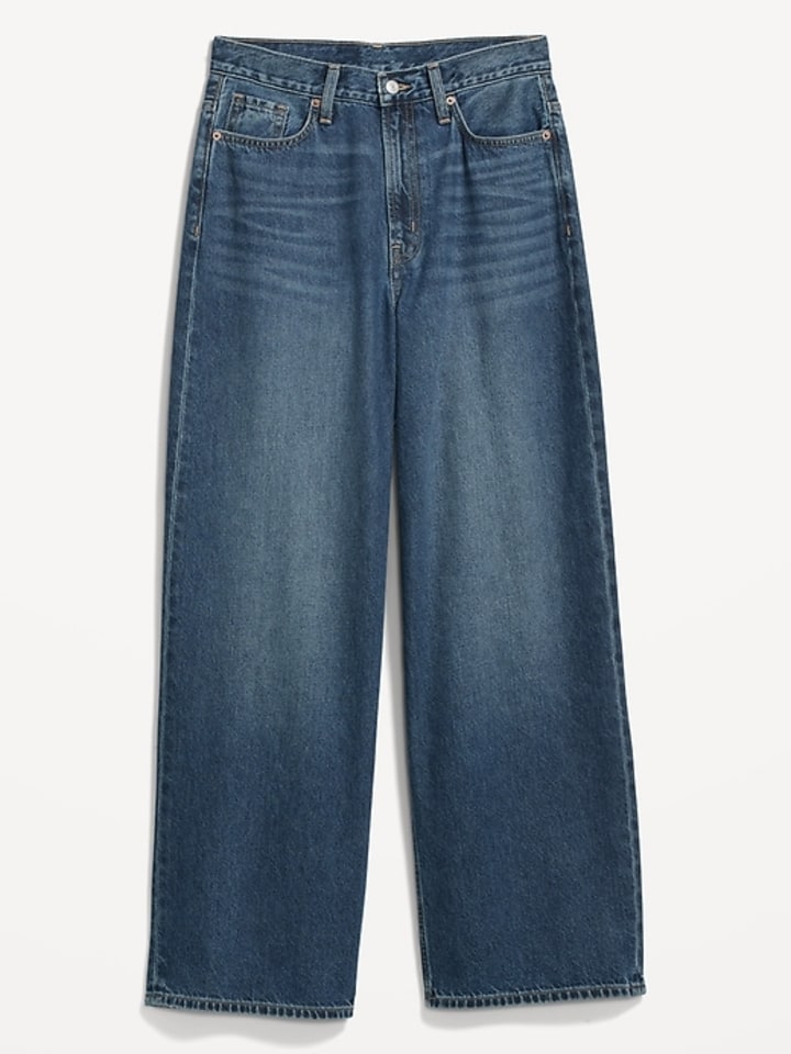 Old Navy High-Waisted Baggy Wide Leg Non-Stretch Jeans