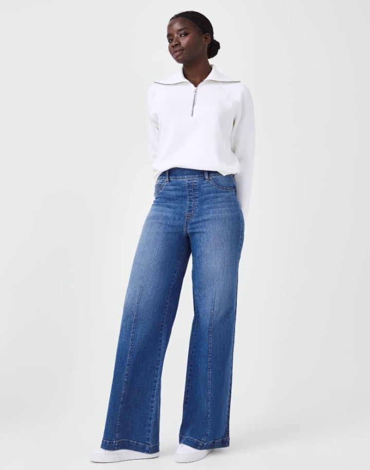Spanx Seamed Front, Wide Leg Jeans