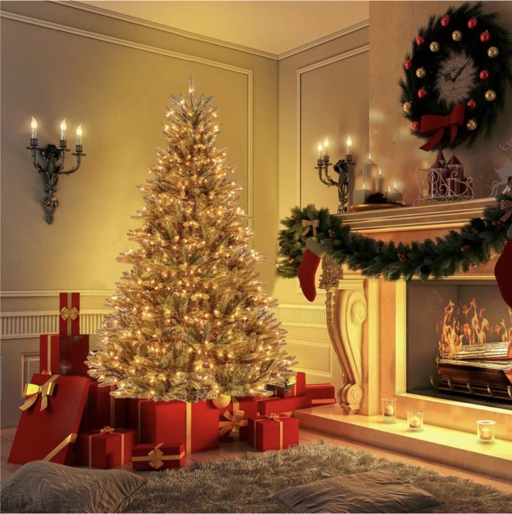 Costway 6 FT Pre-Lit Christmas Tree with 500 Incandescent Lights & 912 Branch Tips