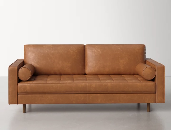 AllModern Geo 84" Vegan Leather Sofa