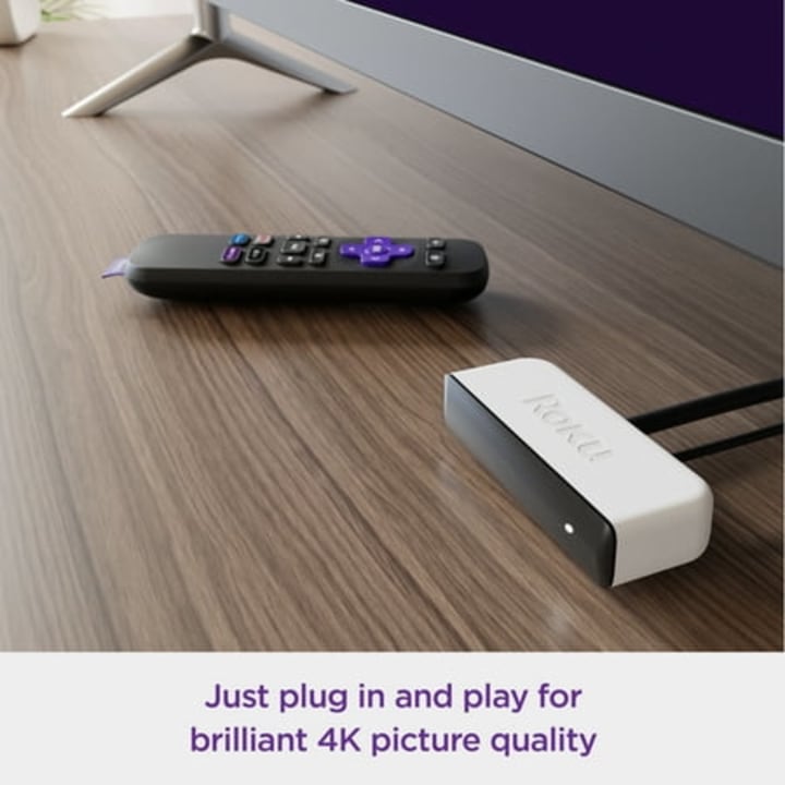 Roku Premiere 4K/HDR Streaming Media Player Wi-Fi Enabled with Premium High Speed HDMI Cable and Simple Remote